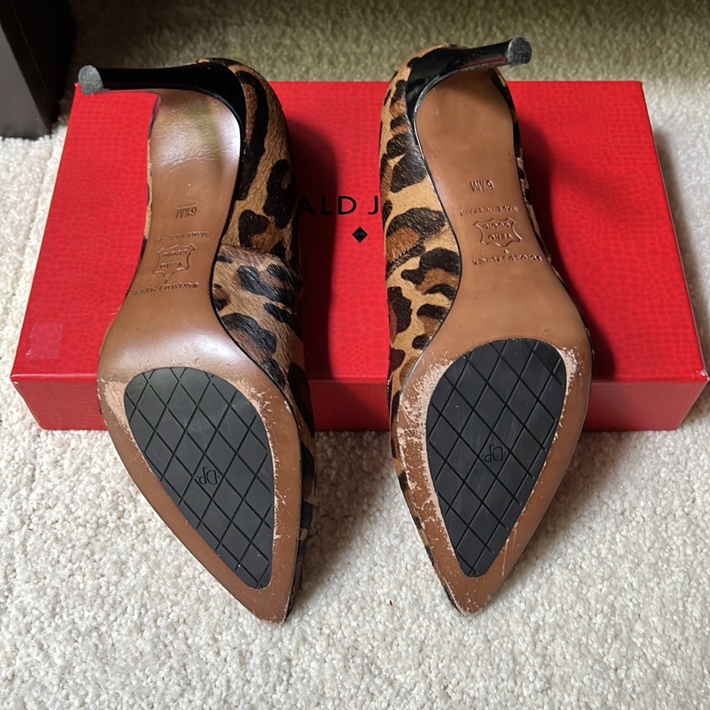 Donald J Pliner Phillip-A9 Leopard Print Calf-hair Pump - Picture 4 of 5